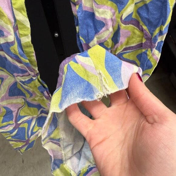 Zara Multicolored Groovy Patterned Flare Pants - Picture 4 of 5